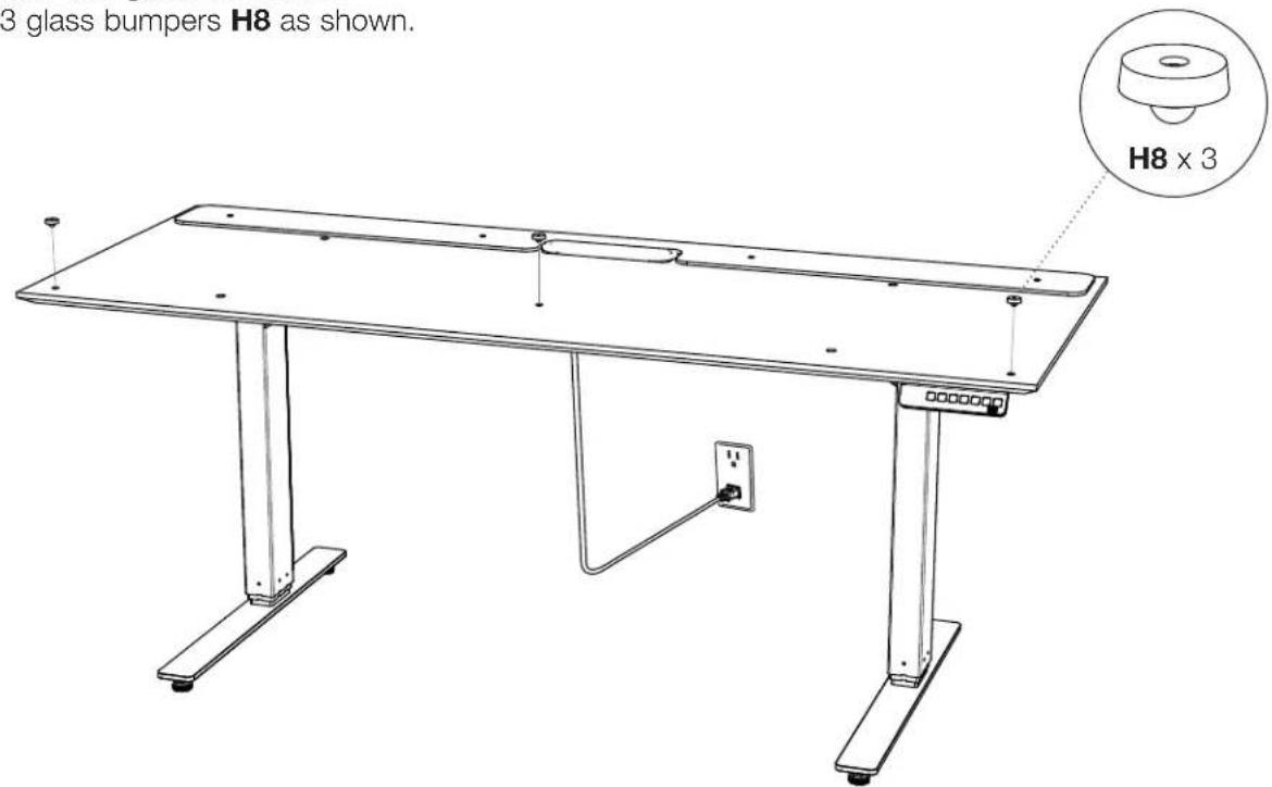 3 glass bumpers H8 as shown. H8 x 3