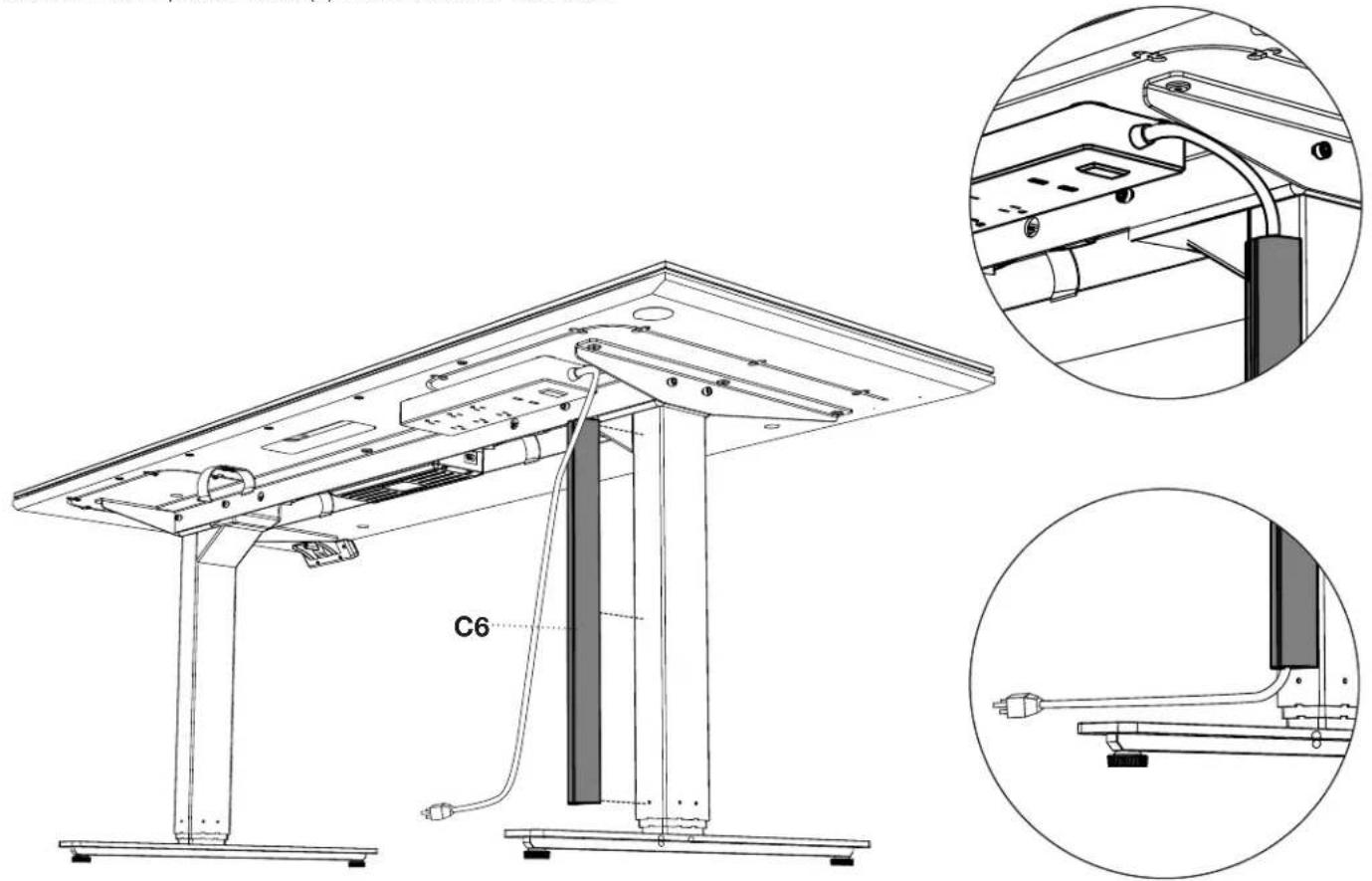 BDI Sequel 6052 - Attach the Cord Conduit (optional) - 1