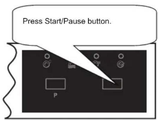 Press Start/Pause button.