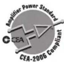Amplifier Power Standard CEA-2006 Compliant