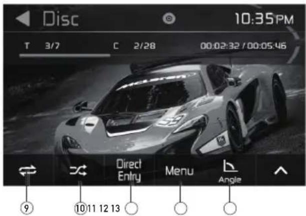 Disc 10:35PM T 3/7 C 2/28 00:02:32 / 00:05:46 Direct Entry Menu Angle ⑨ ⑩ 11 12 13