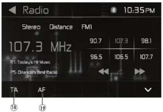 Radio 10:35PM Stereo Distance FMI 107.3 MHz 90.7 107.3 98.1 RT: Today's Hit Music 96.5 106.5 107.7 P5 Orlando's Best Radio TA AF
