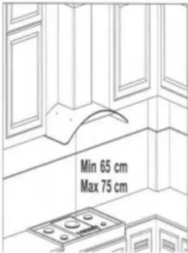 Min 65 cm Max 75 cm