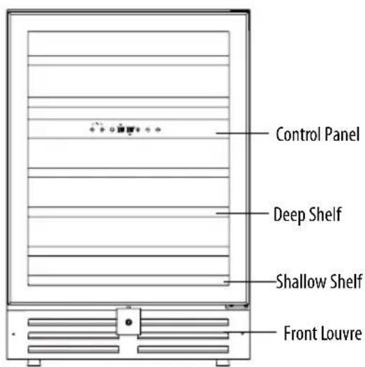 Control Panel Deep Shelf Shallow Shelf Front Louvre