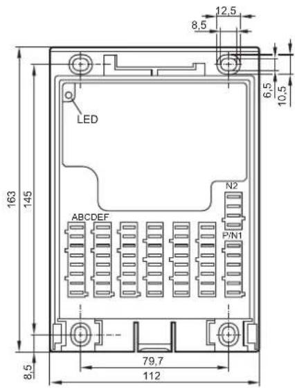 LED N2 ABCDEFG P/N1 8.5 163 145 79.7 112 8.5 12.5 8.5 6.5 10.5