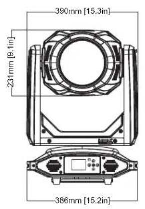390mm [15.3in] 231mm [9.1in] 386mm [15.2in]