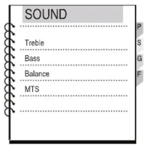 SOUND Treble Bass Balance MTS