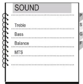 SOUND Treble Bass Balance MTS