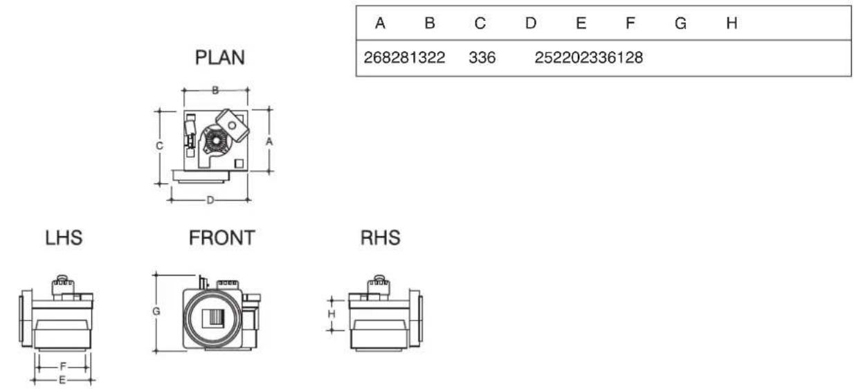 Real Flame Pure Vision 850 - Internal Power Flue Motor 200/250 - 1
