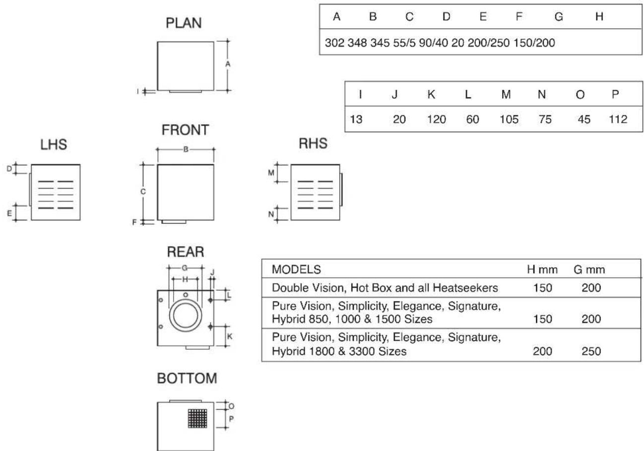 Real Flame Pure Vision 850 - External Flue Motor - 1