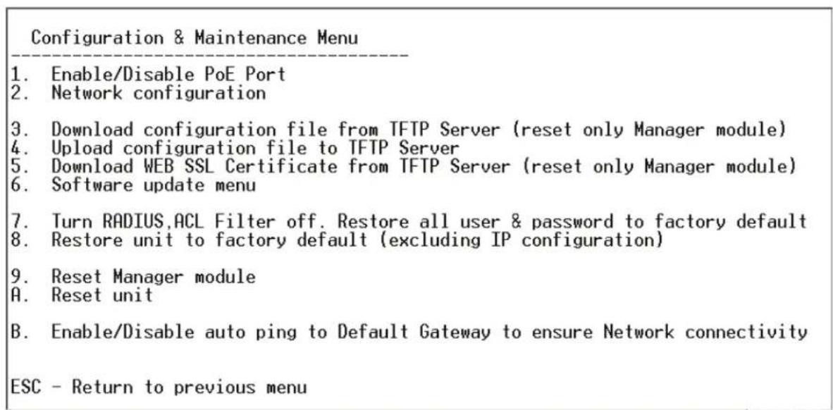 Microchip PD-9506-10GC - Using the Configuration and Maintenance Menu - 1