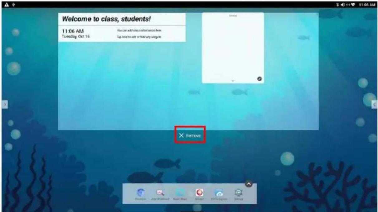 Welcome to class, students! 11:06 AM Tuesday, Oct 16 You can add class information here. Tap feed to add or hide any widgets. Remove