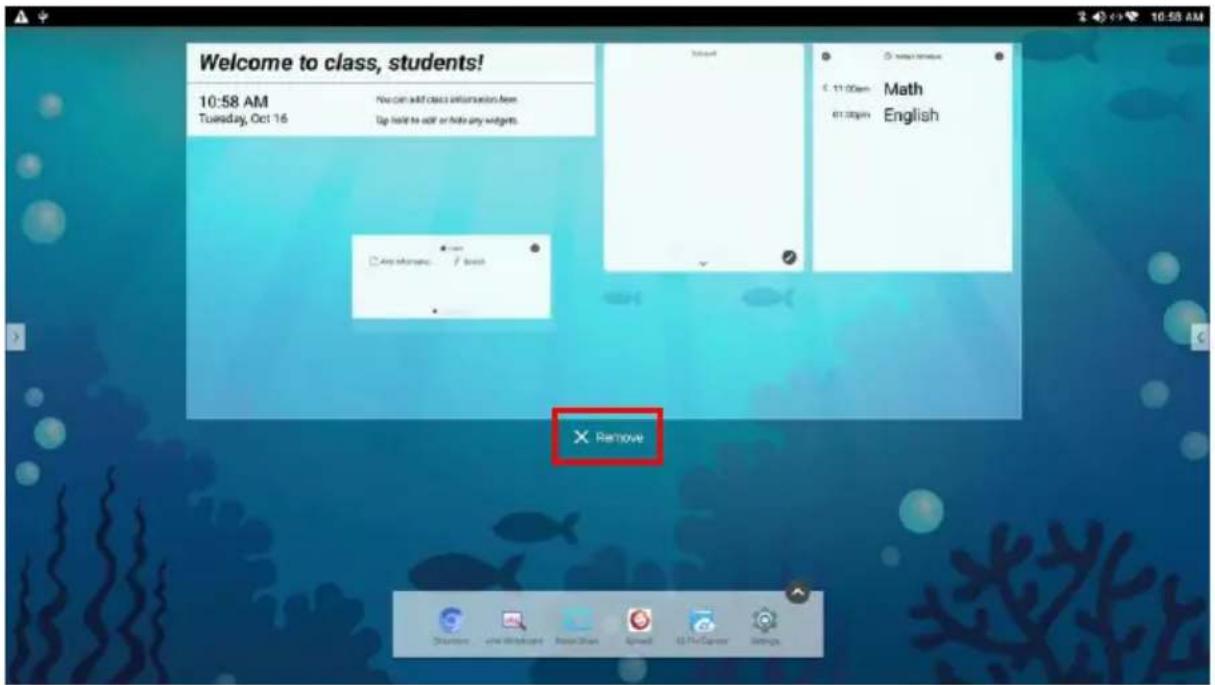 Welcome to class, students! 10:58 AM Tuesday, Oct 16 You can add class information. New Up help the owl or hide any widgets. Any store Search Remove € 11.00am Math 61.32pm English Remove
