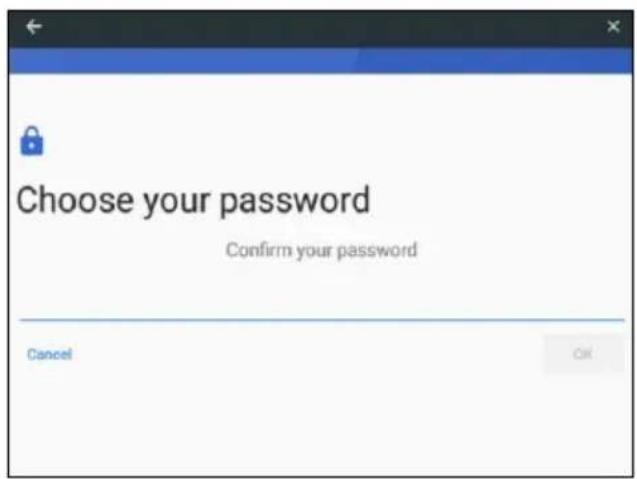 Choose your password Confirm your password Cancel OK