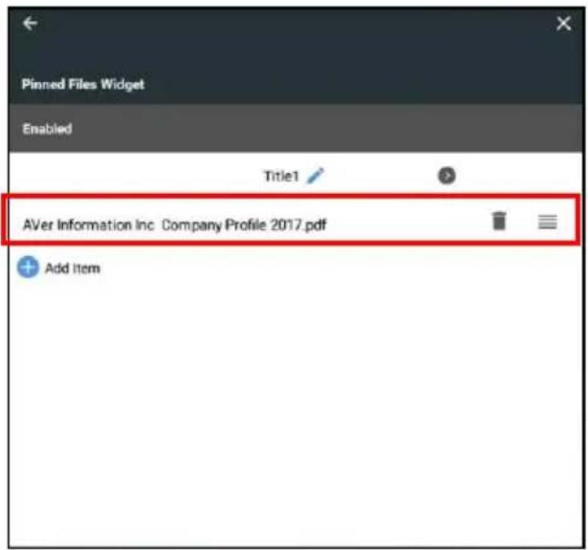 Pinned Files Widget Enabled Title1 AVer Information Inc Company Profile 2017.pdf Add Item
