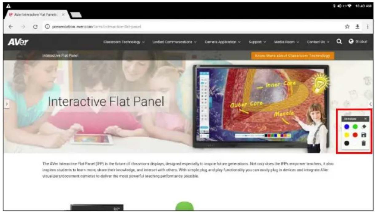 AVer Interactive Flat Panel presentation.aver.com/sites/interactive-flat-panel AVer Classroom Technology Unified Communications Camera Application Support Media Room Contact Us Global Interactive Flat Panel Know More about Classroom Technology Interactive Flat Panel Inner Core Outer Core Mancle The AVer Interactive Flat Panel (IFP) is the future of classroom displays, designed especially to inspire future generations. Not only does the IFPs empower teachers, it also inspires students to learn more, share their knowledge, and interact with others. With simple plug and play functionality you can easily plug in devices and integrate AVer visualizers/document cameras to deliver the most powerful teaching performance possible.