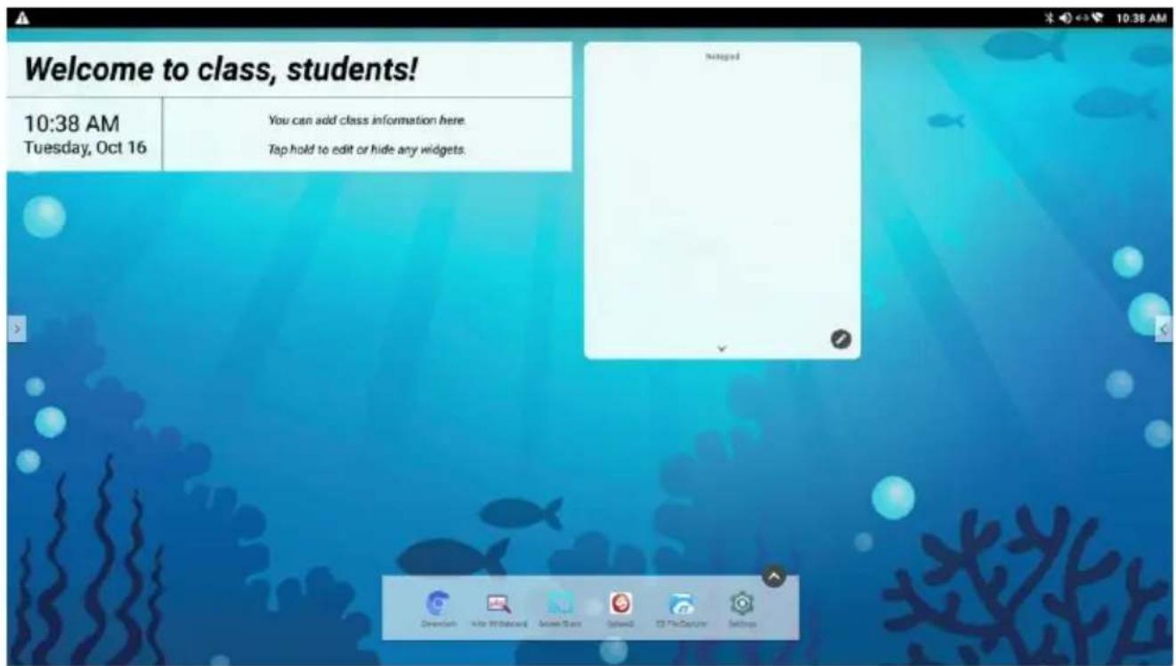 Welcome to class, students! 10:38 AM Tuesday, Oct 16 You can add class information here. Tap hold to edit or hide any widgets.
