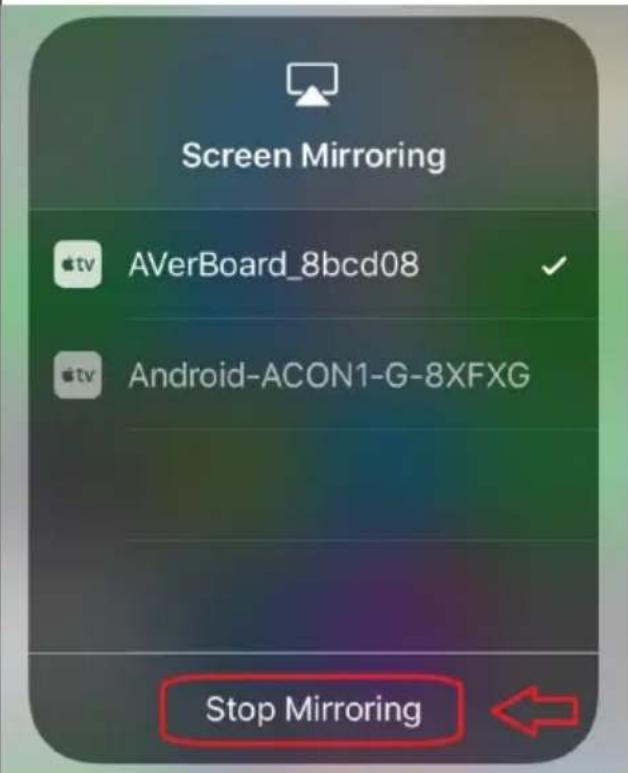 Screen Mirroring AVerBoard_8bcd08 Android-ACON1-G-8XFXG Stop Mirroring