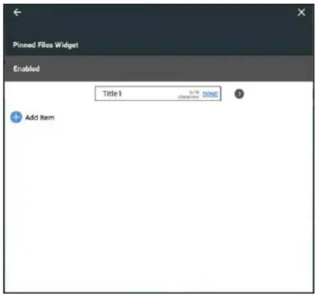 Pinned Files Widget Enabled Title 1 Add Item