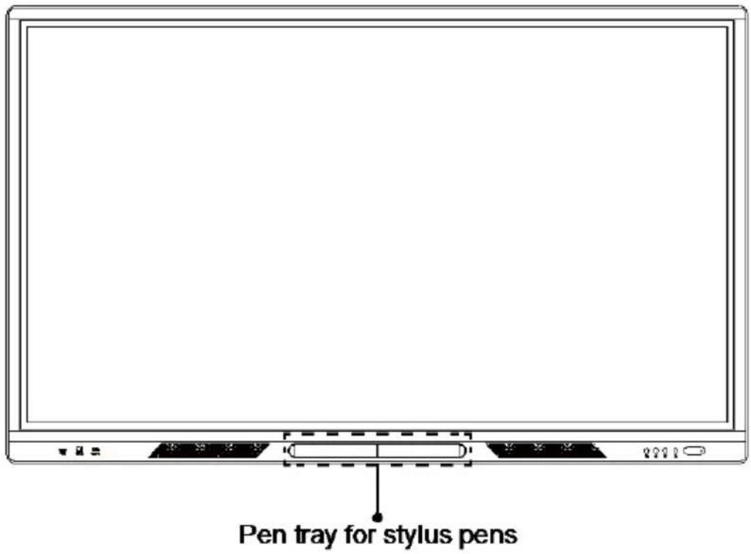 Pen tray for stylus pens