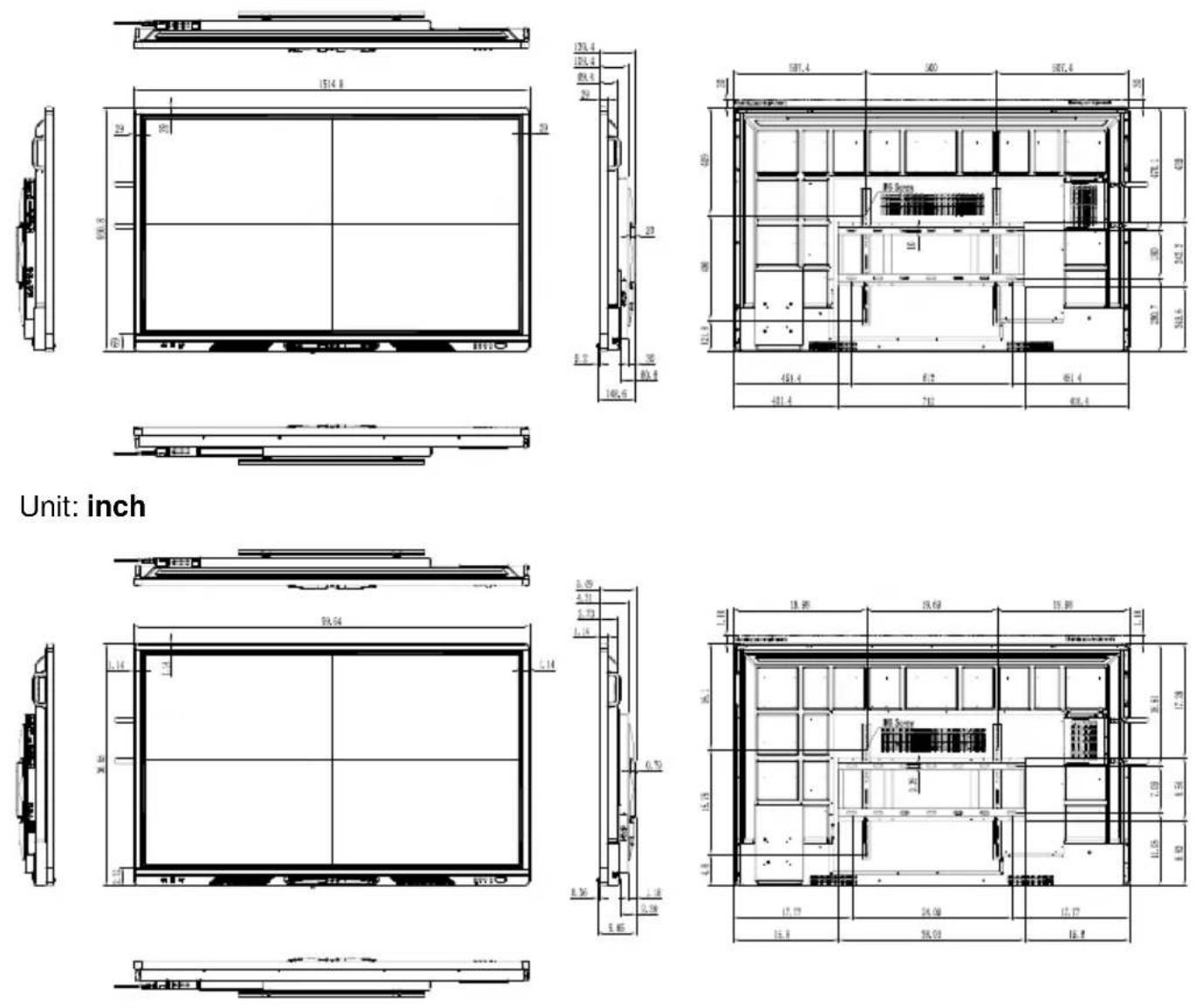 AVer Cp3-75i - Installation Dimension - 1