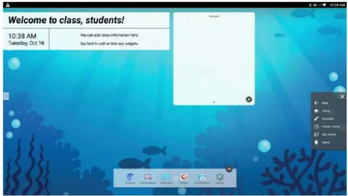 Welcome to class, students! 10:38 AM Tuesday, Oct 16 You can add class information here. Tap hold to edit or hide any widgets.