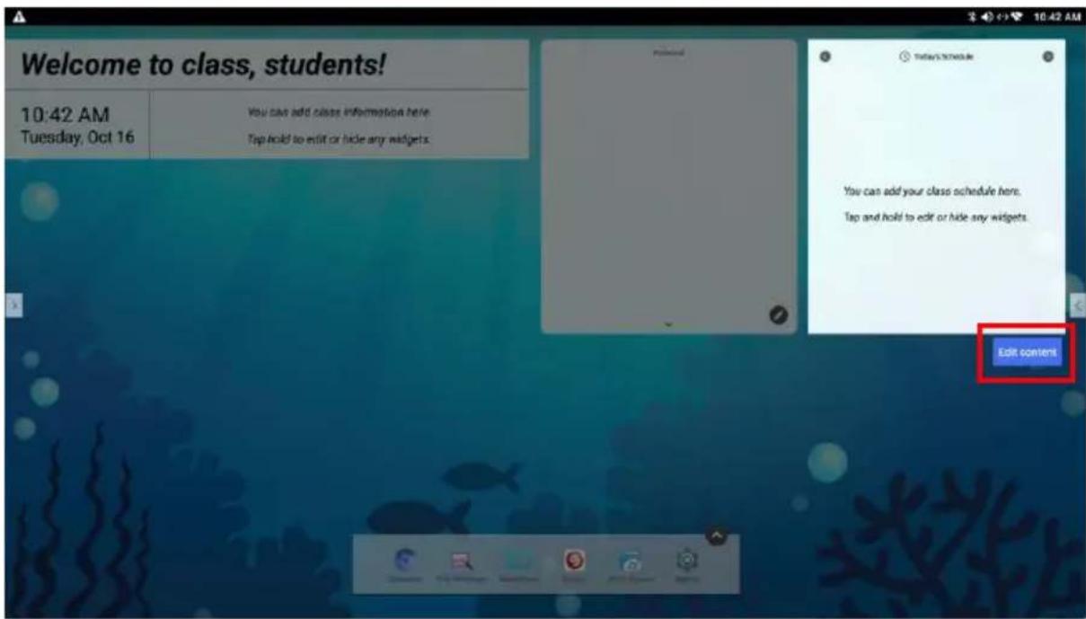Welcome to class, students! 10:42 AM Tuesday, Oct 16 You can add class information here. Tap hold to edit or hide any widgets. You can add your class schedule here. Tap and hold to edit or hide any widgets. Edit content