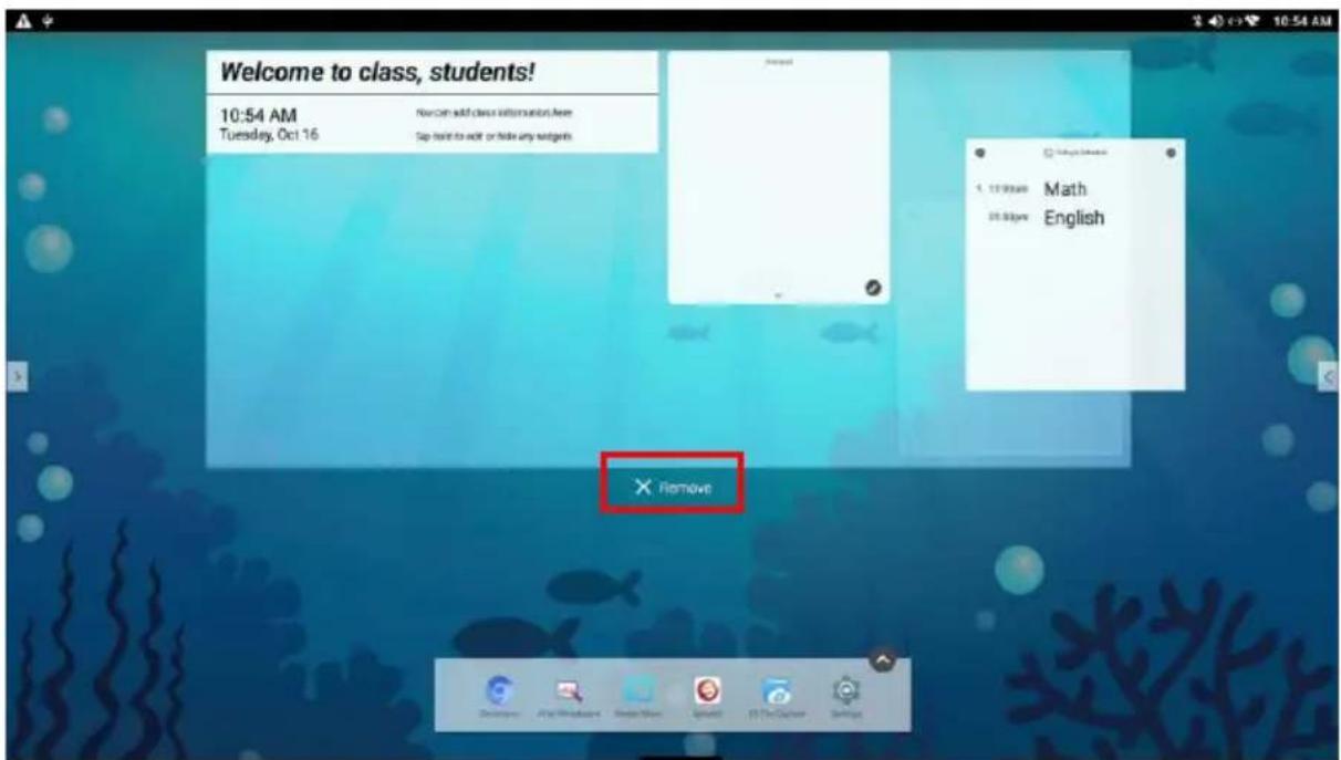 Welcome to class, students! 10:54 AM Tuesday, Oct 16 New can add class information. Here Sep touch to add or help any widgets. Remove 1. 11:30am Math 25.95pm English