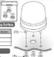 PATLITE SKS-M1J-G - ■ 3-Screw Mounting Type J T - 1