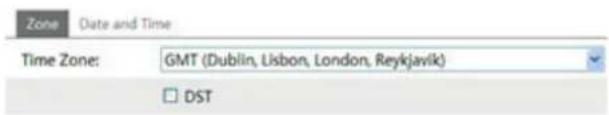 Zone Date and Time Time Zone: GMT (Dublin, Lisbon, London, Reykjavik) □ DST