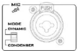MIC MODE DYNAMIC CONDENSER PUSH