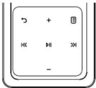 Diagram of a computer control panel with directional buttons and display icons