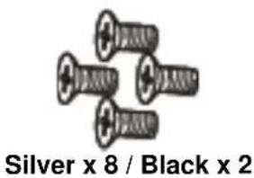 Silver x 8 / Black x 2