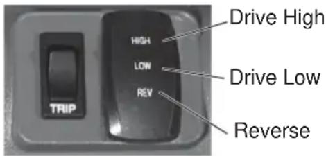 Drive High HIGH LOW REV TRIP Drive Low Reverse