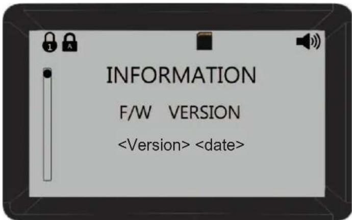 INFORMATION F/W VERSION