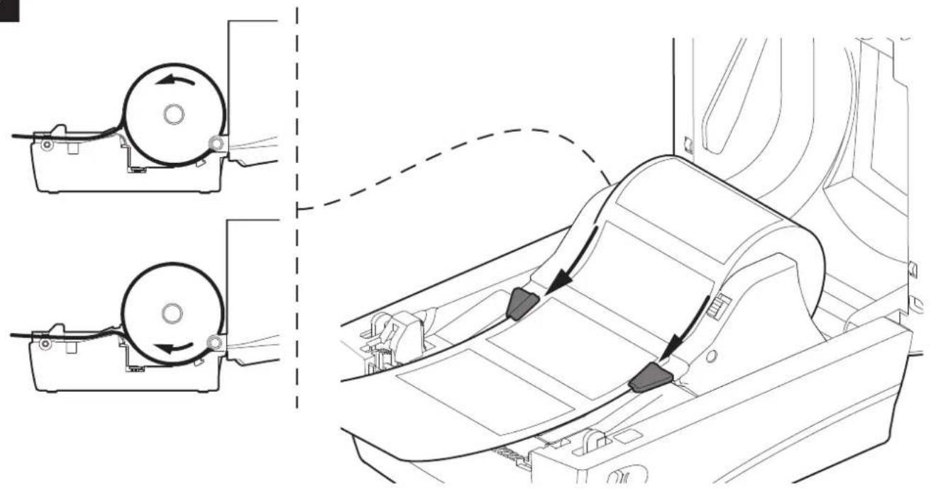 CUSTOM D4 202 - Loading the ribbon label roll - 6