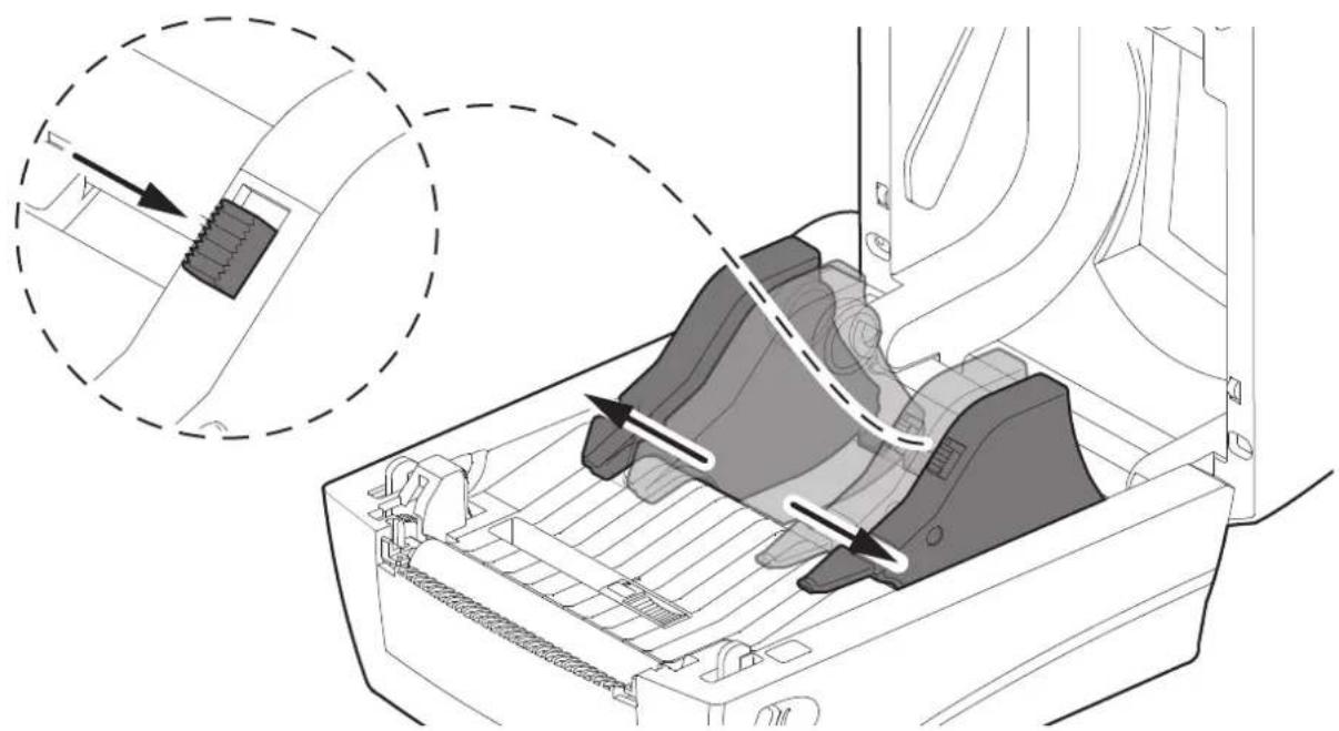 CUSTOM D4 202 - Loading the ribbon label roll - 2