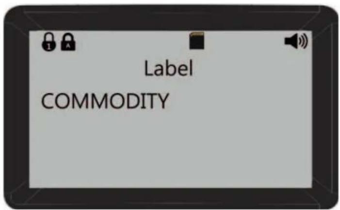 Label COMMODITY