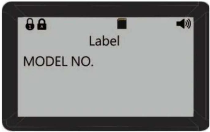 Label MODEL NO.