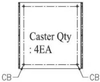 Caster Qty : 4EA CB—CB