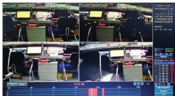 Screenshot of a military command interface with multiple panels showing equipment, status indicators, and a digital display board.