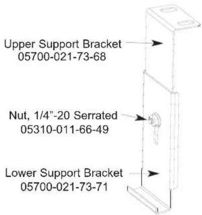 Upper Support Bracket 05700-021-73-68 Nut, 1/4"-20 Serrated 05310-011-66-49 Lower Support Bracket 05700-021-73-71