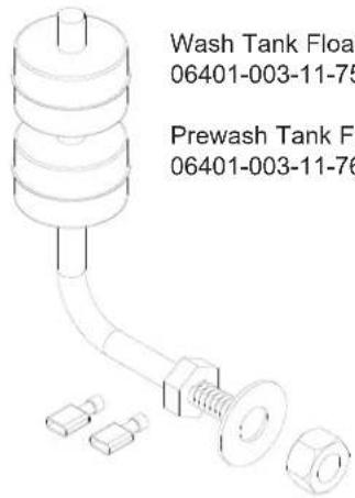 Wash Tank Float 06401-003-11-75 Prewash Tank F 06401-003-11-76