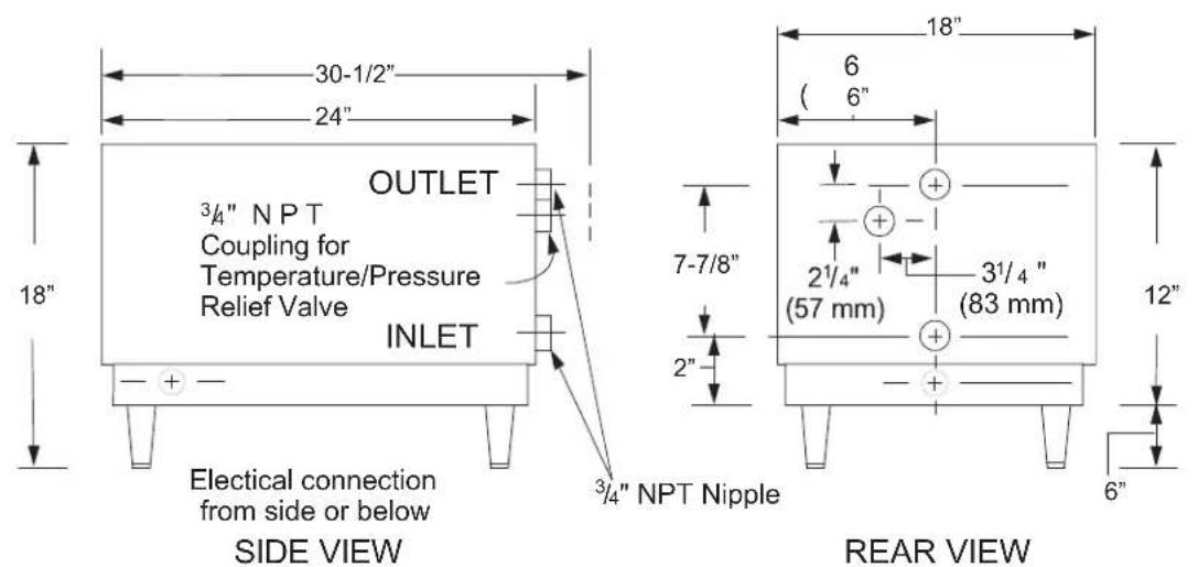 Jackson AJ-86 - SECTION 1: SPECIFICATION INFORMATION TYPICAL ELECTRIC AND GAS BOOSTER DIMENSIONS - 1