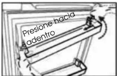 Presione hacia adentro