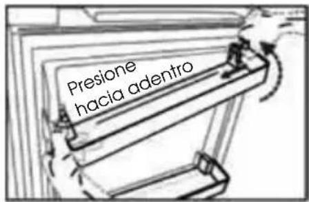 Presione hacia adentro