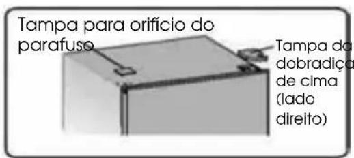 Tampa para orifício do parafuso Tampa da dobradição de cima (lado direito)