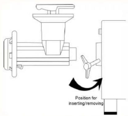 Position for inserting/removing
