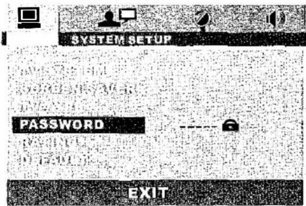 SYSTEM SETUP PASSWORD EXIT