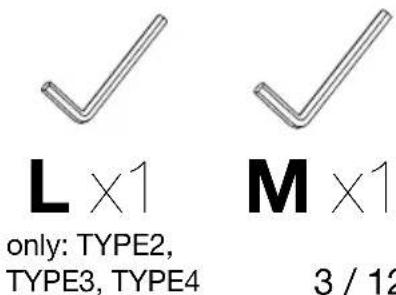 L ×1 only: TYPE2, TYPE3, TYPE4 M ×1 3 / 12